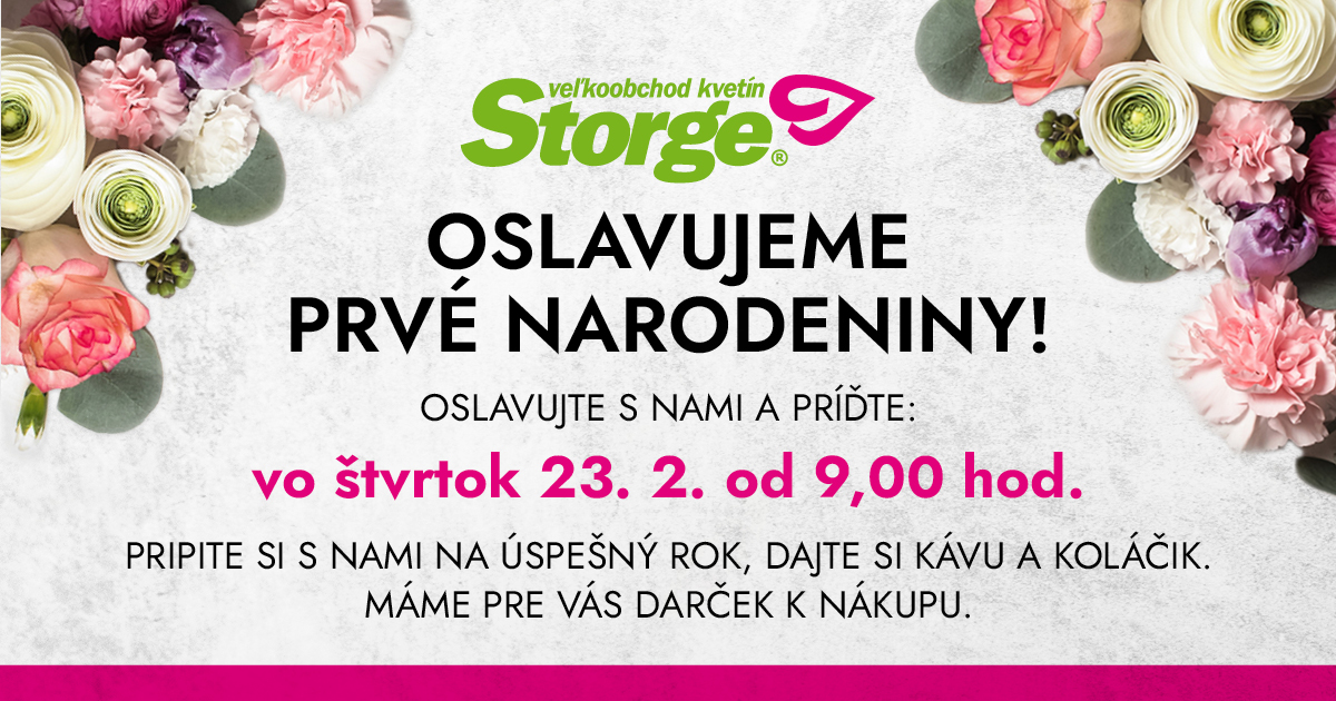 oslavujeme 1. narodeniny 23.2.2023 o 9:00